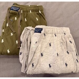 Ralph Lauren Polo Mens Pajama Pants Lounge Sleepwear Lot of 2 Medium NWOT